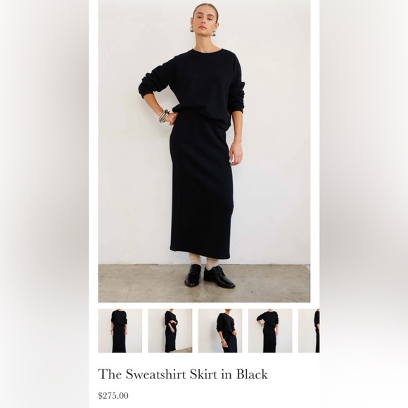Jamie Haller Dresses & Skirts - JAMIE HALLER The Sweatshirt Skirt in Black - Women's Midi Skirt - P